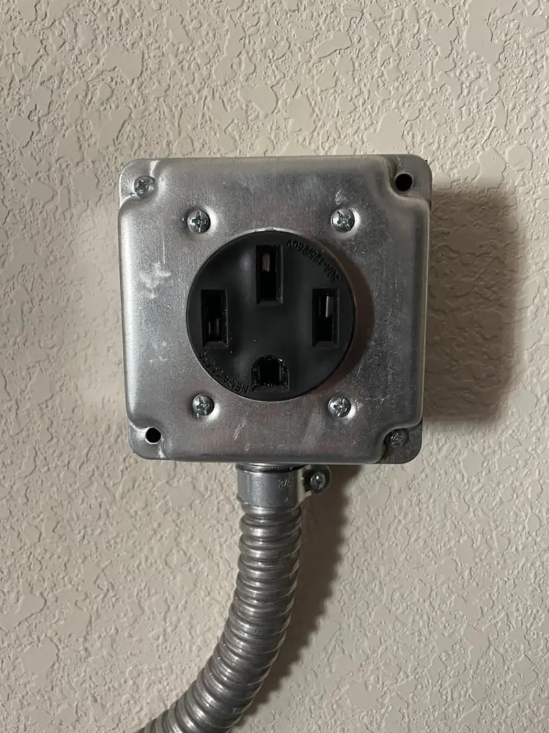 NEMA 14-50 outlet installed for Electrical Panel Upgrade in Ojus